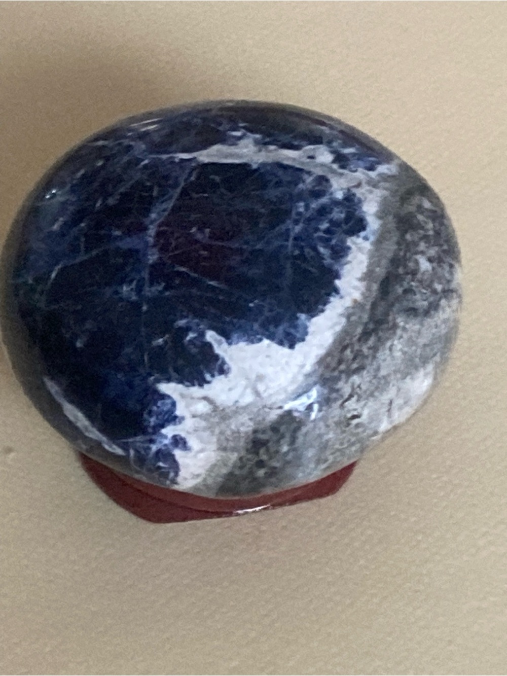 Sodalite Blue and White Decorative Stone Sphere Accent